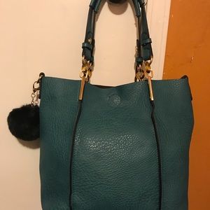 Teal shoulder tote new without tags
